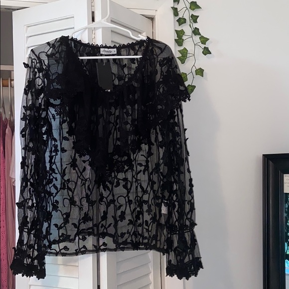 Lace No More Time Ruffle Embroidered Blouse - Picture 2 of 4
